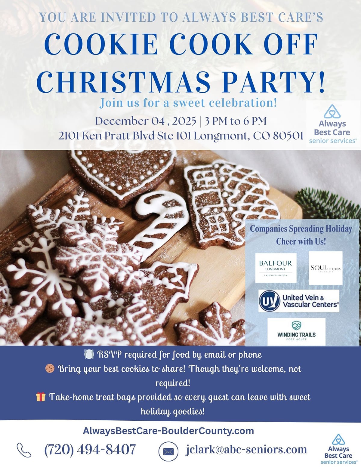 You’re Invited to Always Best Care’s Cookie Cook-Off Christmas Party