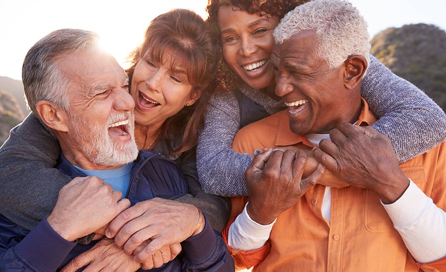 A group of seniors laughing