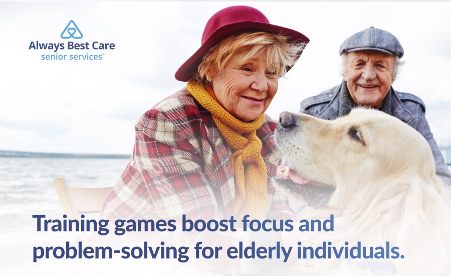 An infographic highlighting how caring for pets can boost cognitive engagement in seniors through routines, interaction, and mental stimulation
