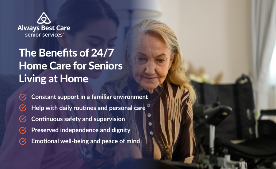 An infographic highlighting the benefits of home care for the elderly